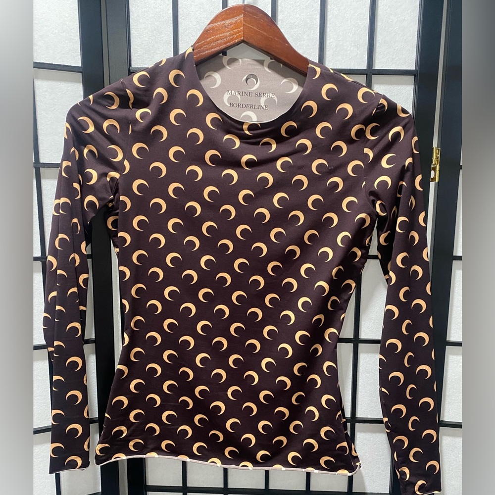 Marine Serra size M brown second skin long sleeve shirt